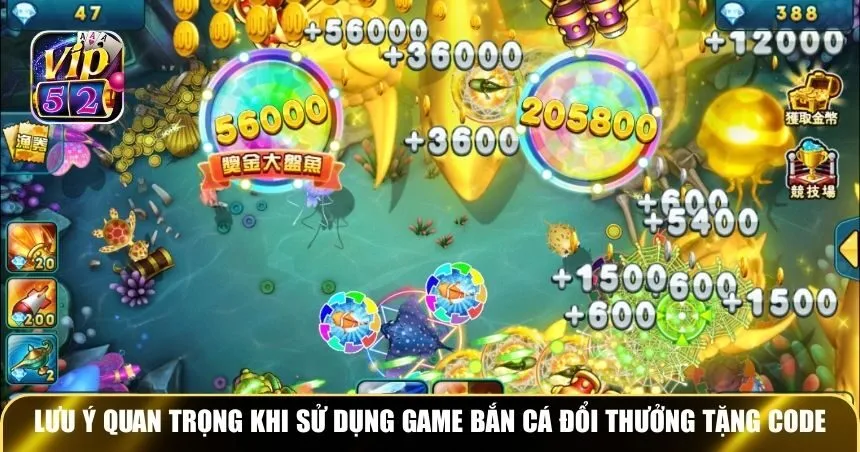 Lưu ý quan trọng khi sử dụng game bắn cá đổi thưởng tặng code